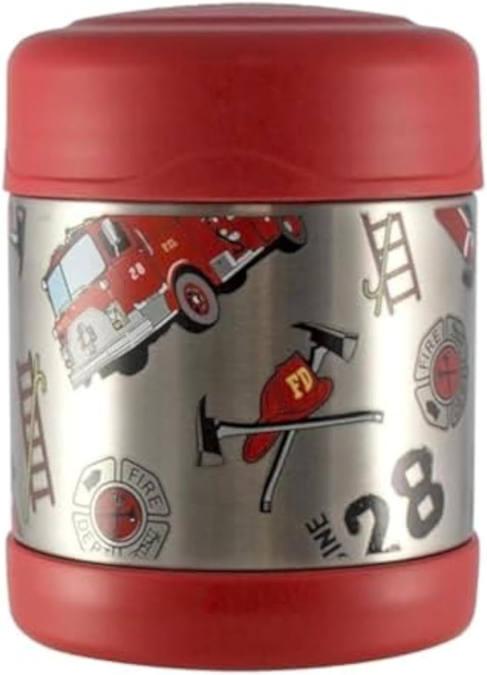 Funtainer Stainless Steel Food Jar -Fire Truck -290 ml