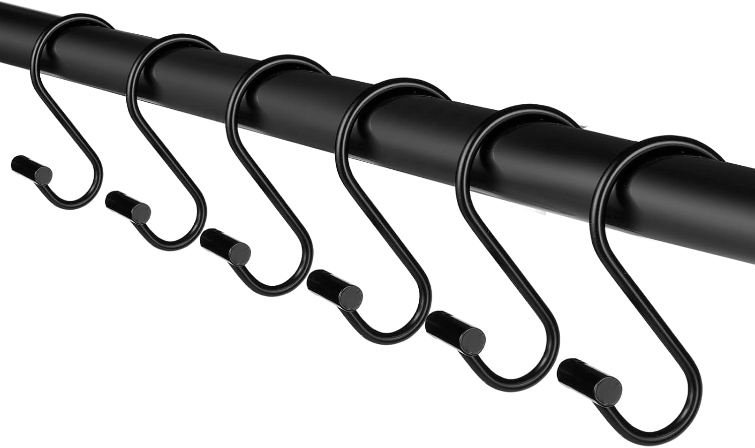 15 Pack TBar Metal Shower Curtain Hooks, Rust Resistant S