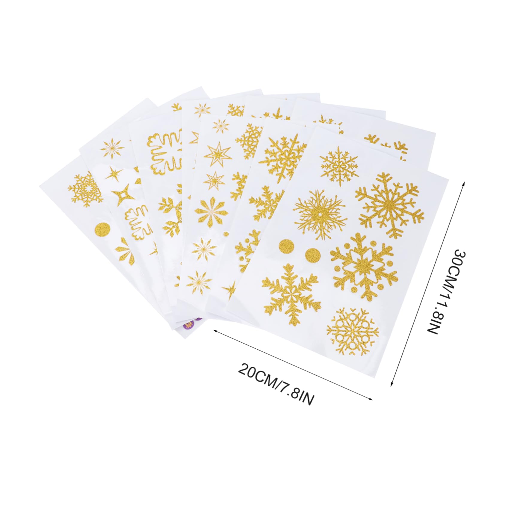 IMIKEYA 54 Pièces autocollant de verre decoration vitrine noel décoration fenêtre noel autocollants de fenêtre de flocon de neige d'hiver Noël décalcomanies de flocon de neige