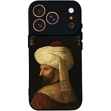 Apple iPhone 17 Pro Max ile Uyumlu Siyah K l f, Yumu ak Silikon, Koruyucu,  ok Emici, Fatih Sultan Mehmet Bask l
