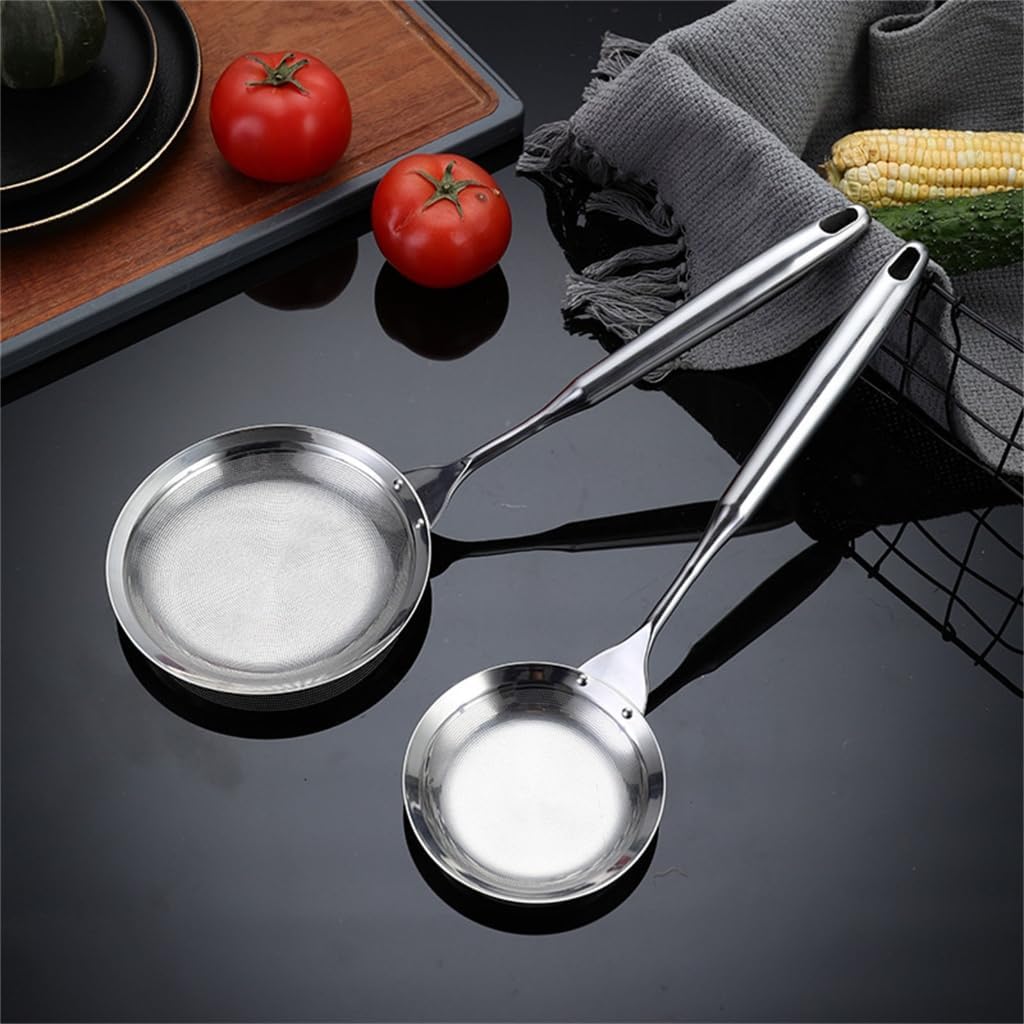 Stainless Steel Fat Skimmer For Cooking,Fine Mesh Strainer Fat Skimmer Spoon