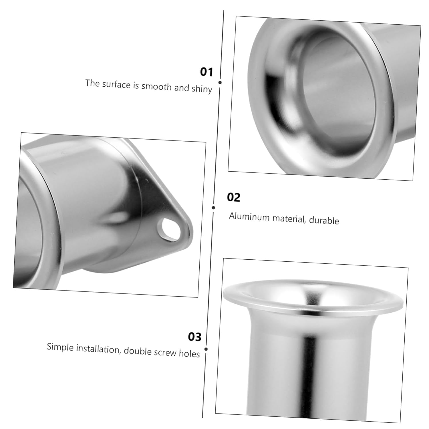 Cabilock 4Pcs Air Horn Funnel for Velocity Intake System Enhancement Durable Smooth Finish Increases Torque Horsepower Loud Sound