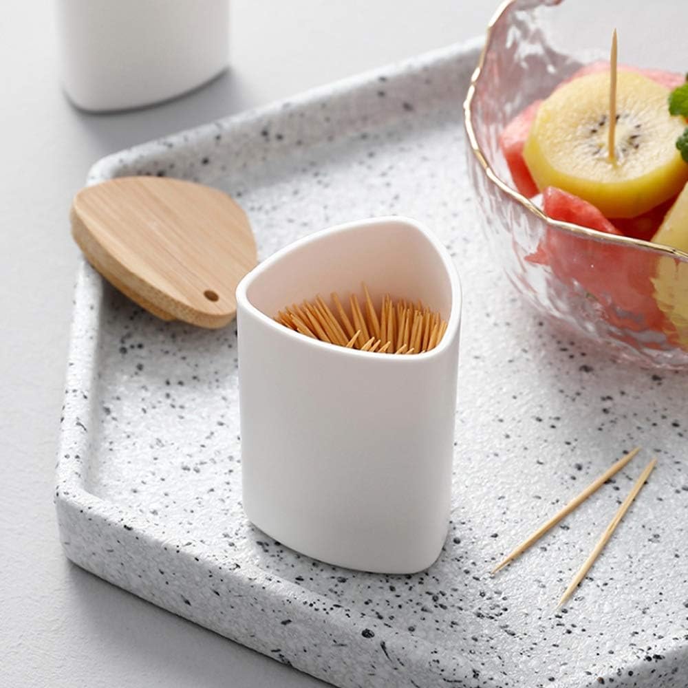 Household Living Room Simple Fashion Restaurant Wooden Mini Toothpick Holder Bucket Toothpick Jar