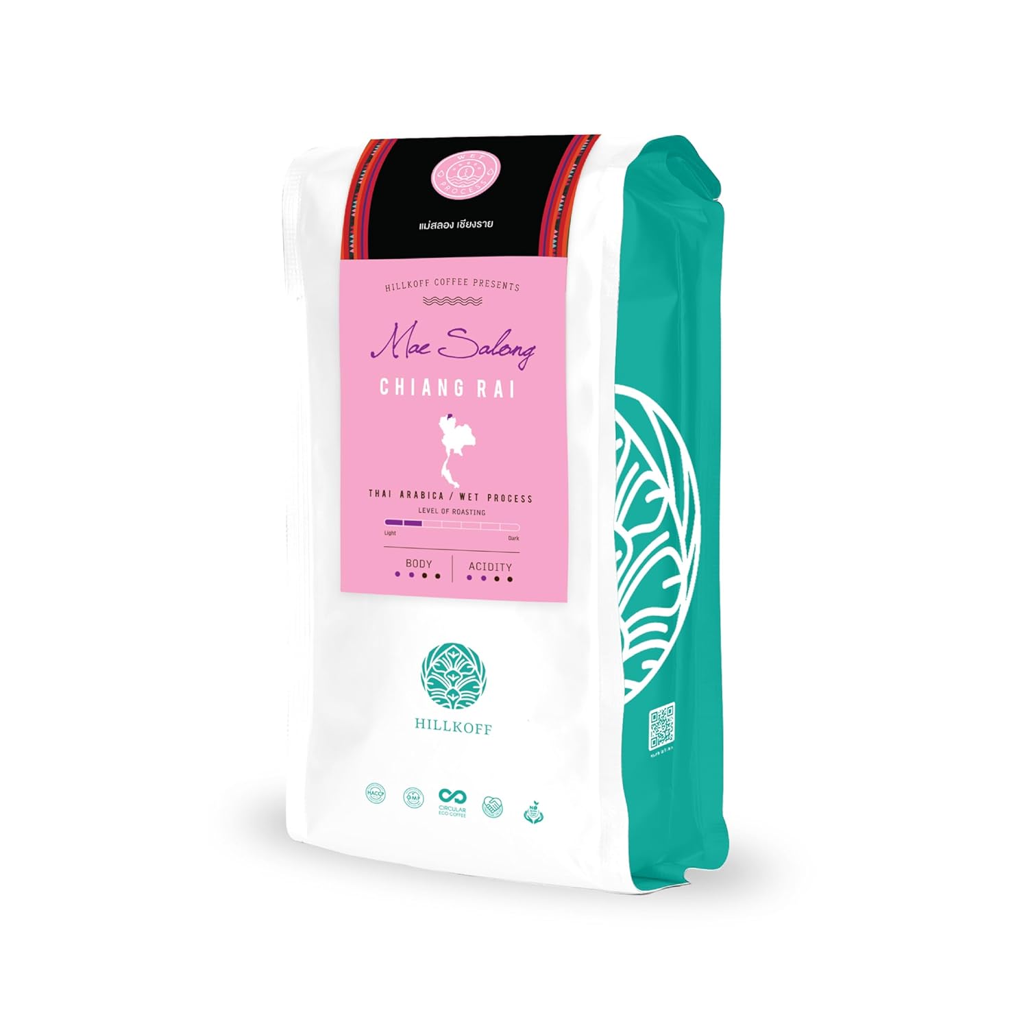 Hillkoff Coffee beans from Northern Thai Arabica 100% Mae Salong Whole Beans Coffee Thai Product (Medium Roasted) 250 grams