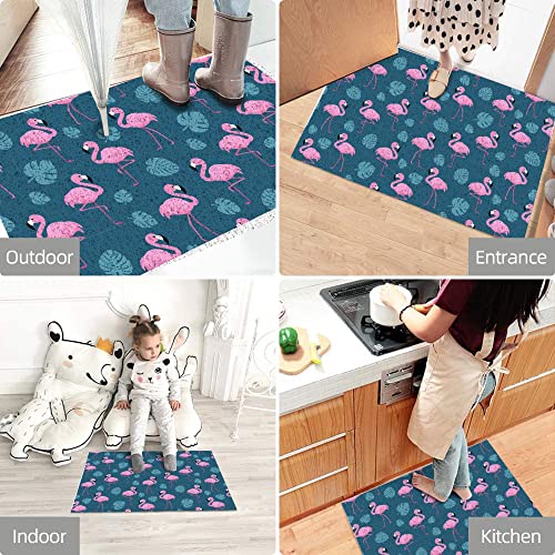 Sulee Cute Flamingo Pattern Doormat Welcome Mat Front Entry Heavy Duty Rubber Backing Non Slip Indoor Outdoor Garage Patio Pvc Doormat #TOP6