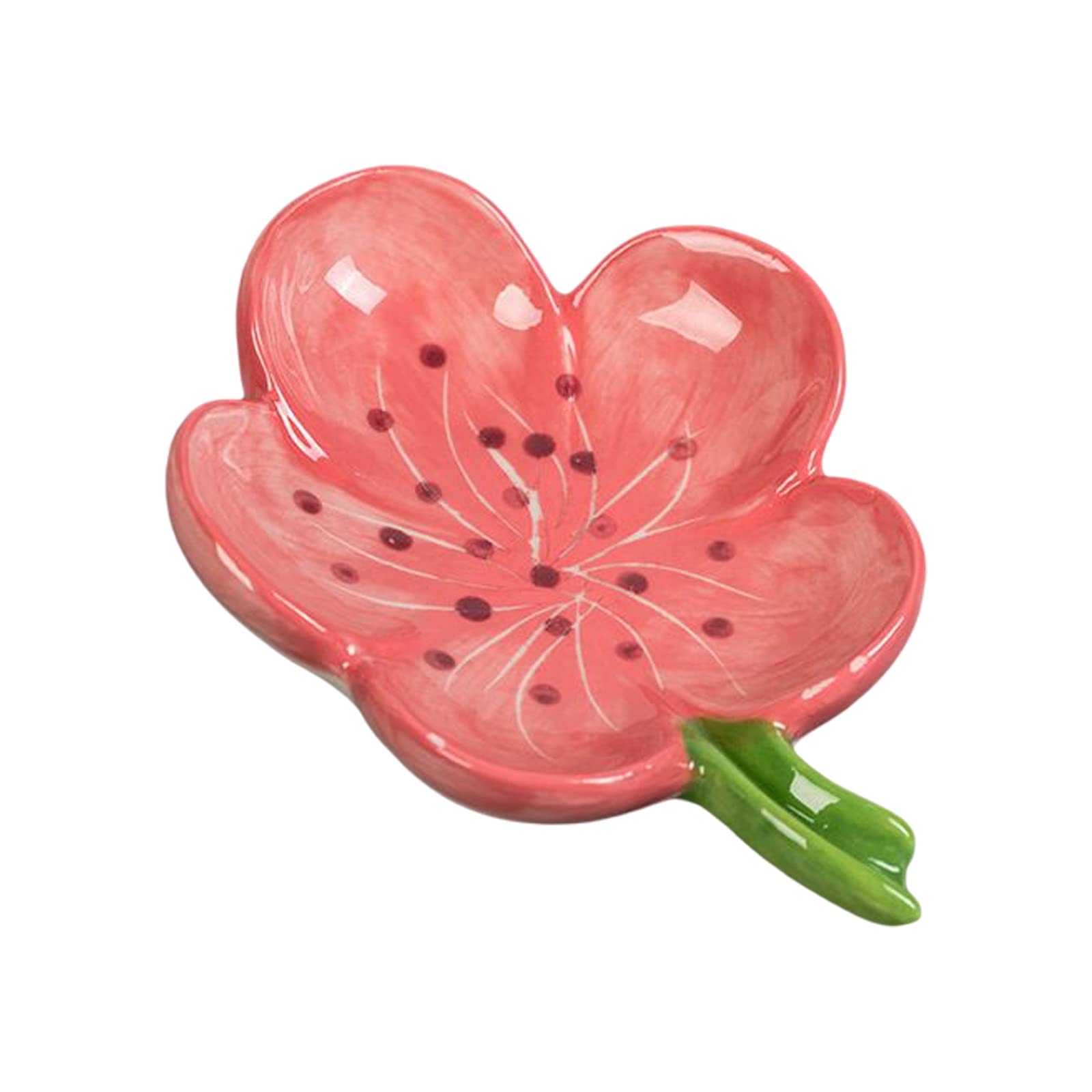 Portasapone In Ceramica A Forma Di Fiore – Impermeabile, Autodrenante, 14x5 Cm – Colori: Giallo, Rosso, Rosa, Bianco – Per Bagno, Cucina, Regalo Carino