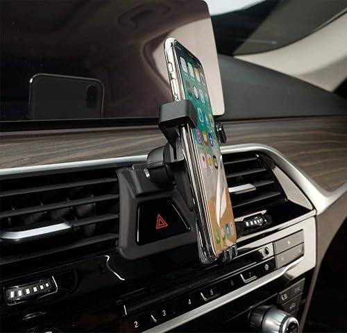 Miniatura 5 de BEERTE Soporte de teléfono compatible con BMW Serie 5 2017-2024 528i 530i 530e 540i ajustable para ventilación de aire del salpicadero del