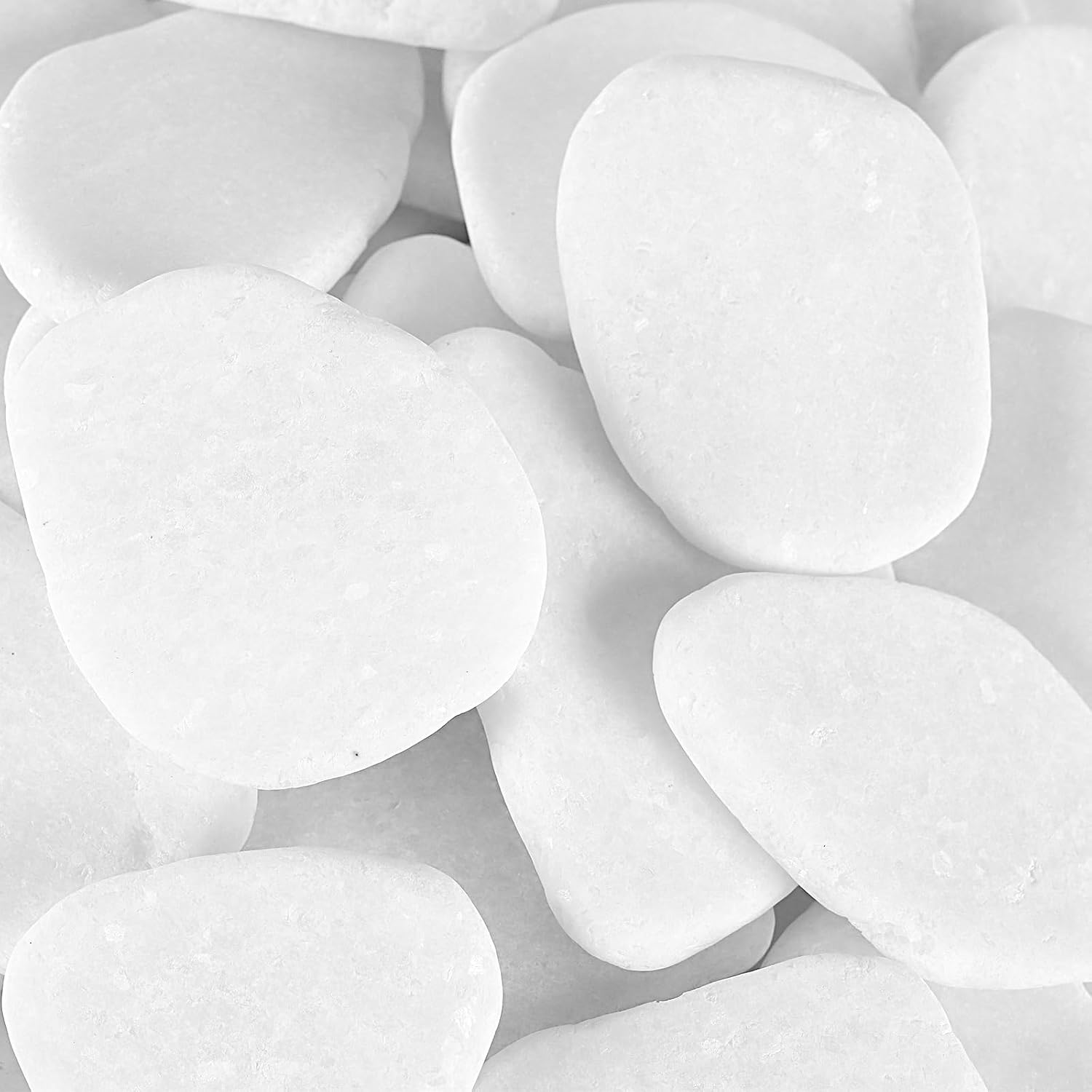 YAUFWUA 40 PCS White Rocks for Painting, 2-3 Inch White Paintable Rocks Natural Flat Painting Rock for Crafts, Arts,DIY Decoration,Paint Activities