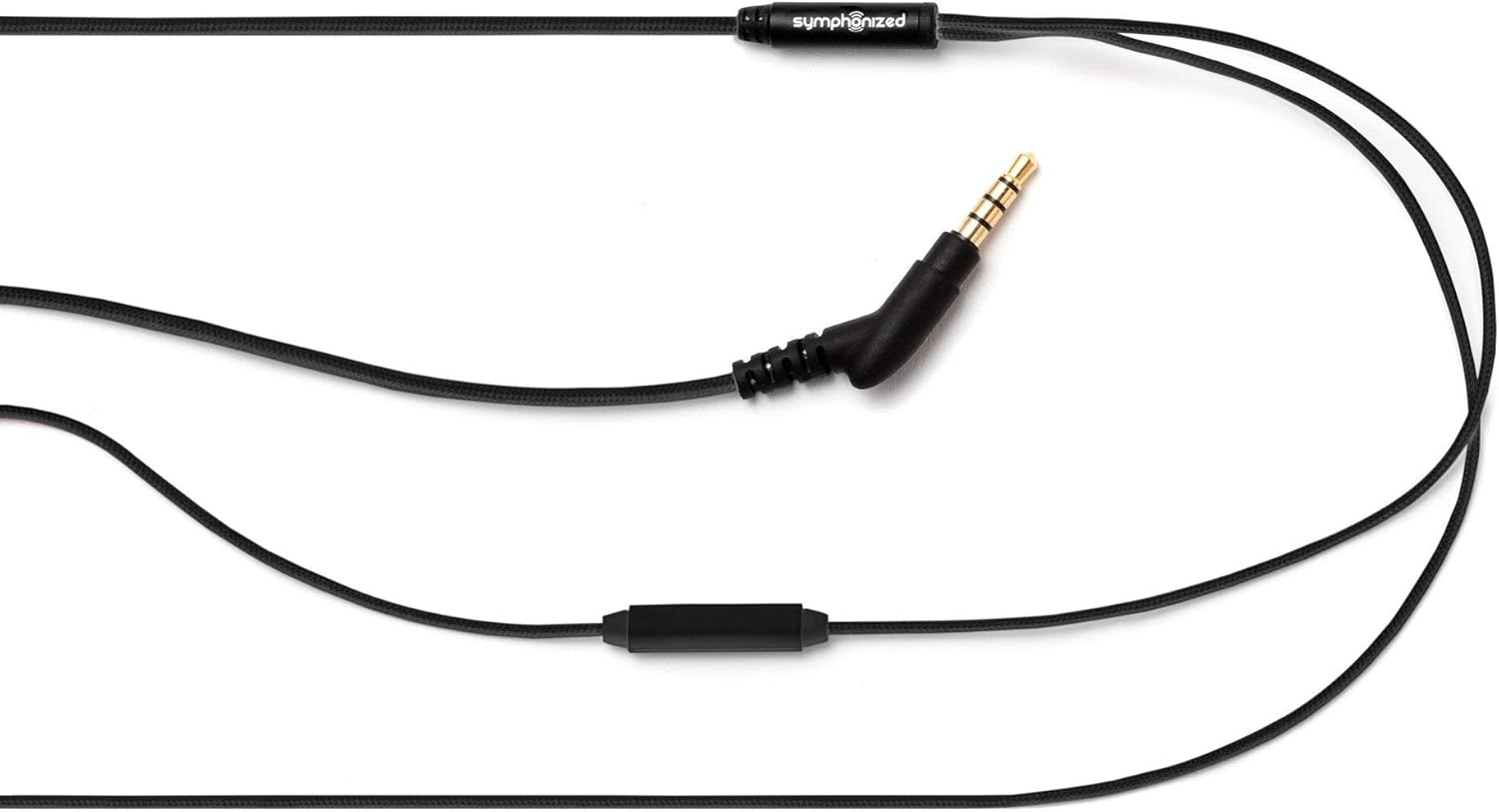 Symphonized Bling Premium Genuine Wood in-Ear Noise-isolating Headphones with Mic and Nylon Cable (Black)