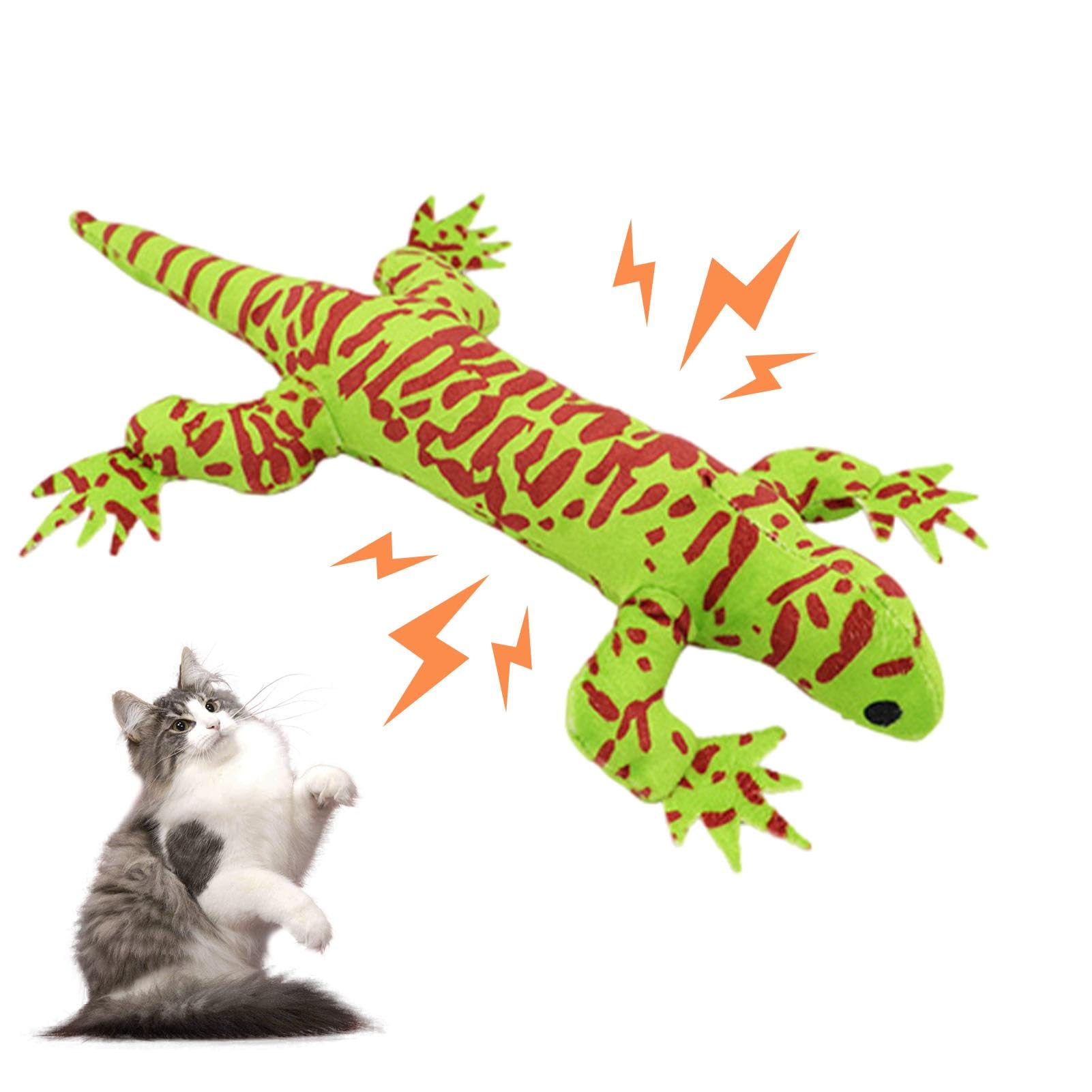 Lizard Catnip Cat Toy | Cute Lizard Shape Cat Exercise Toy with Crinkle Paper - Cat Toys, Cat Supplies, Cat Teething Toys, Cat Stimulating Toys for Indoor Cats