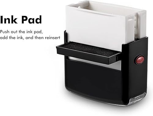 Miniatura 3 de SINYUDUN Sello personalizado de dirección personalizado  hasta 3 líneas de texto, sellos de goma para depósitos bancarios, negocios, profesores,