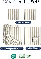 Vista 180 de Extra Deep Pocket Split King Sheets - 5 Piece Breathable & Cooling Bed Sheets - Hotel Luxury Bed Sheet Set - Soft, Wrinkle Free & Comfy - Easily