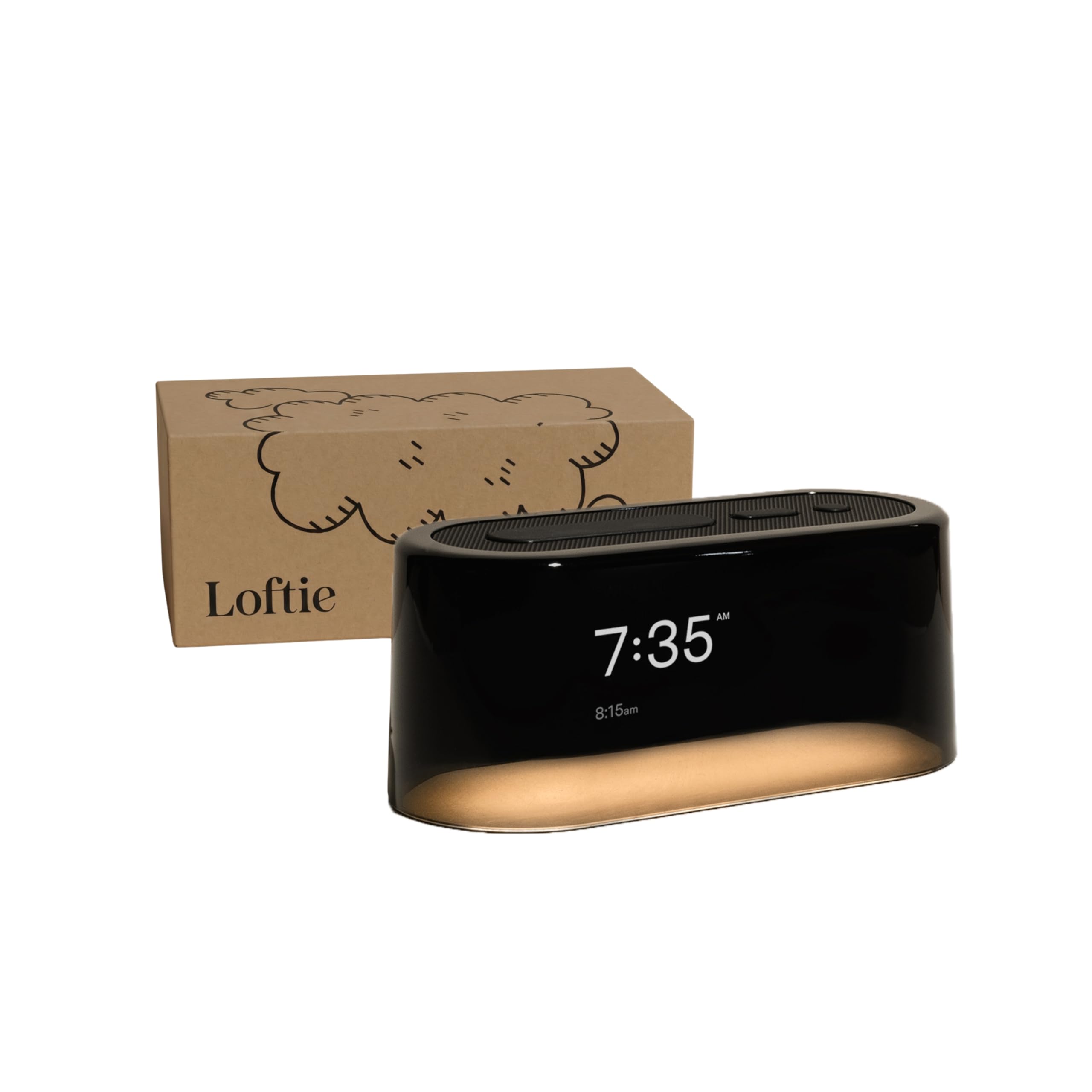 Loftie Alarm Clock display showing time