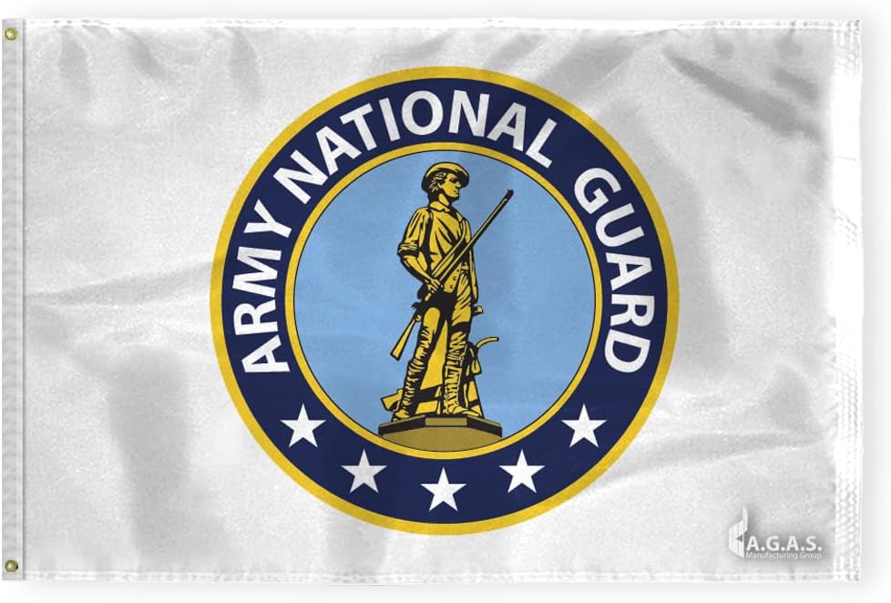 AGAS National Guard Flag US Army National Guard ARNG Military Flag 2 x 3 Ft Outdoor Garden Flag Durable Polyester with Brass Grommets Fade Resistant Patriotic Display