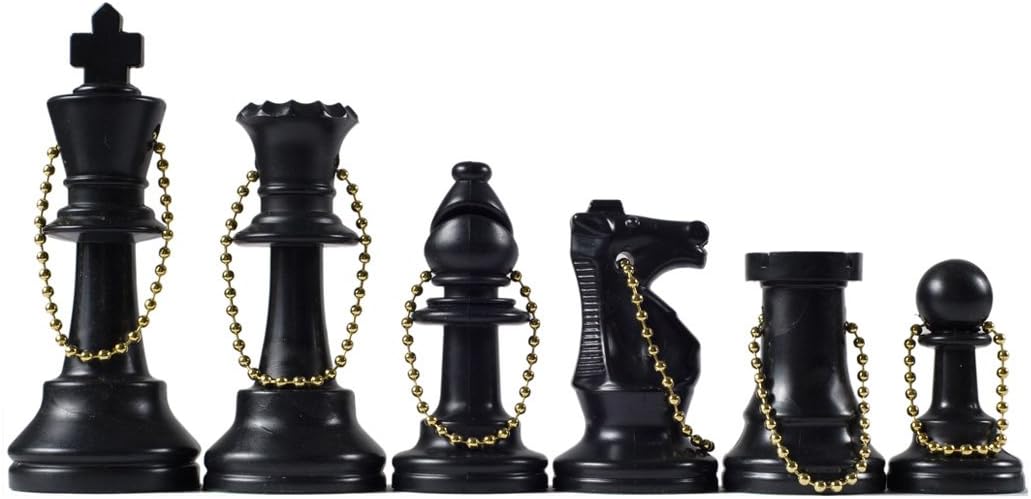 Wholesale Chess - Chess Pieces Keychain Set (Black)