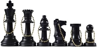 Wholesale Chess - Chess Pieces Keychain Set (Black)