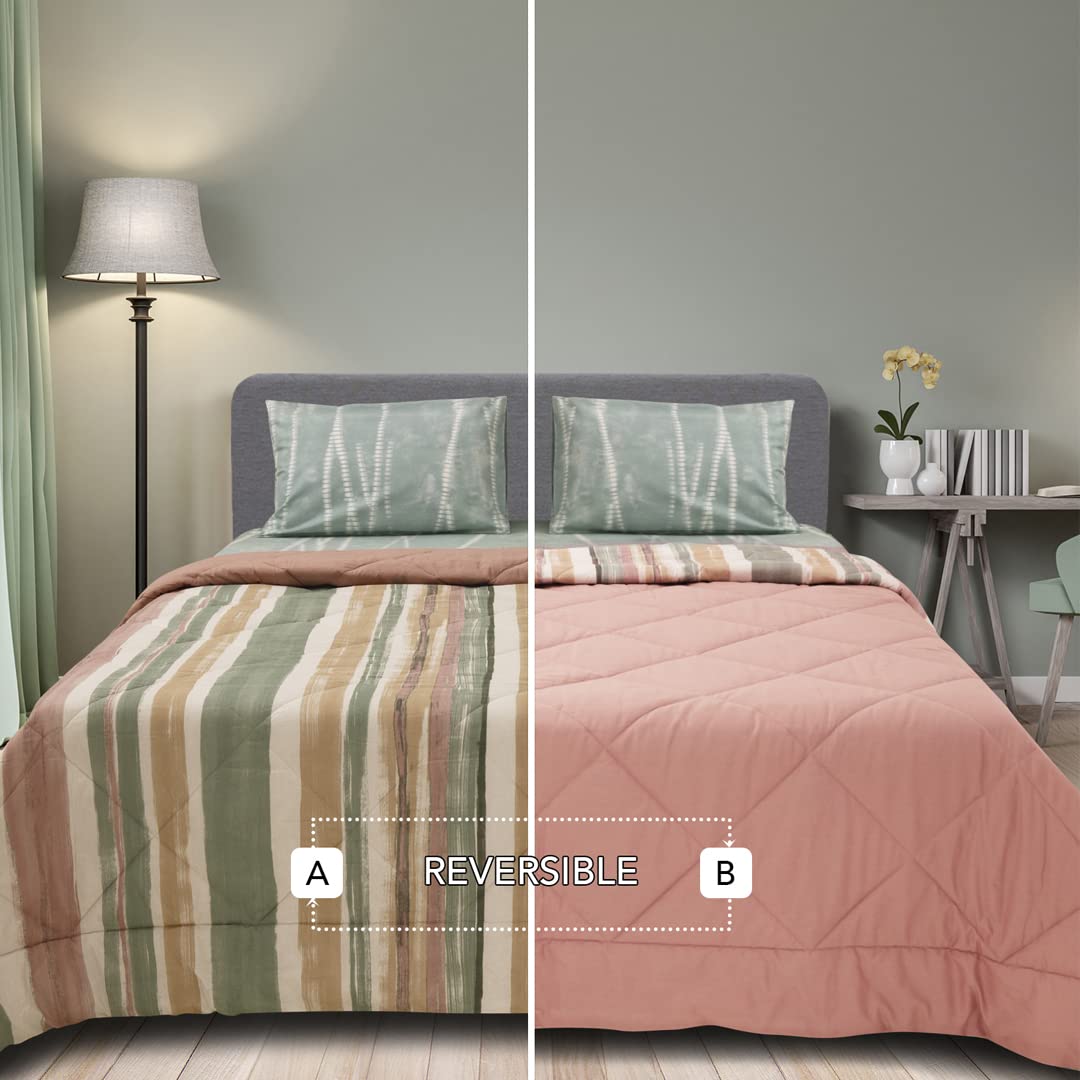 SleepX 100% Soft Mercerised Cotton Reversible Microfiber Comforter - Diamond Quilting- Single 88"X60" - Woodrose (B0B1MRPP3P) Amazon Price History, Amazon Price Tracker