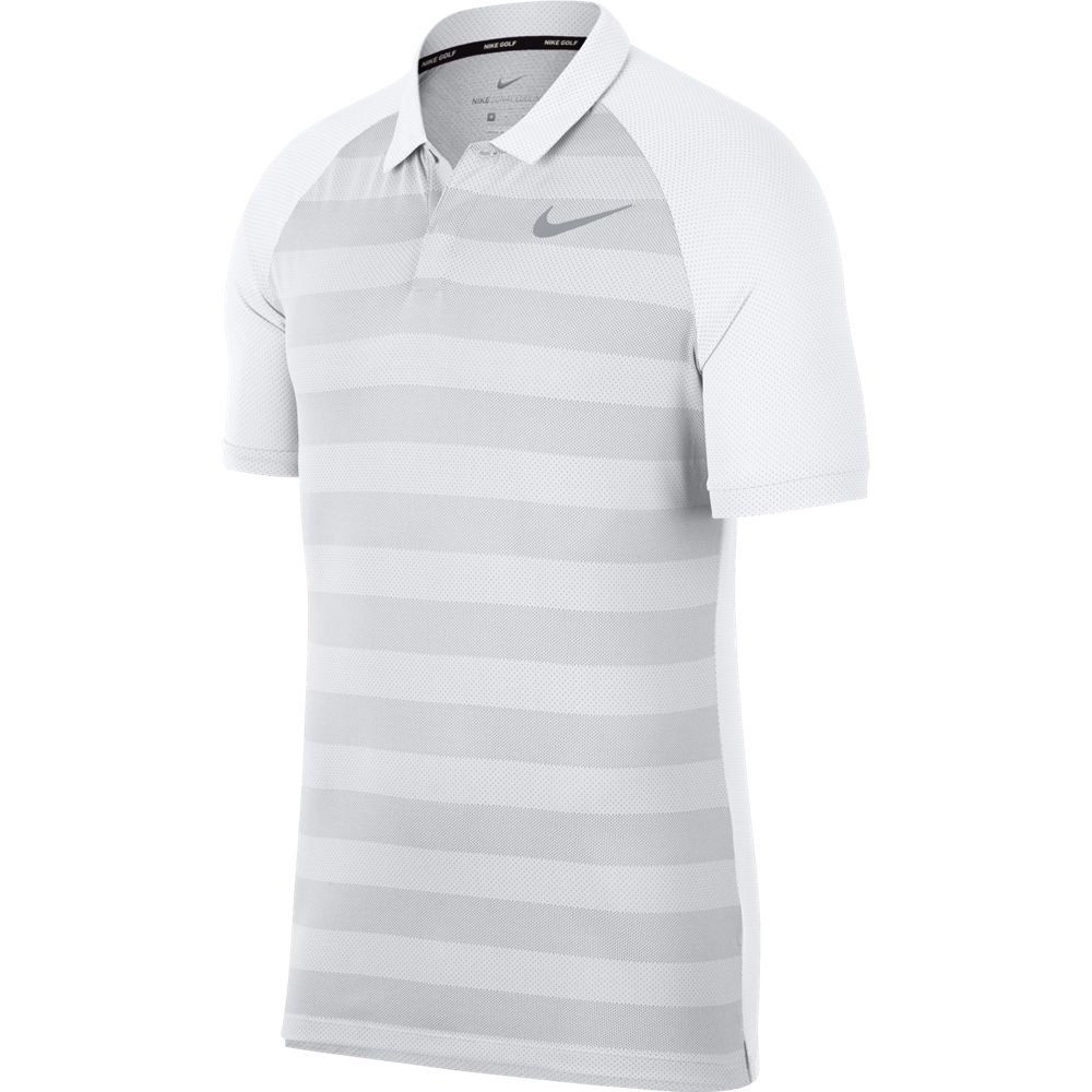 Nike Zonal Cooling Stripe Std Golf Polo 2018 White Wolf