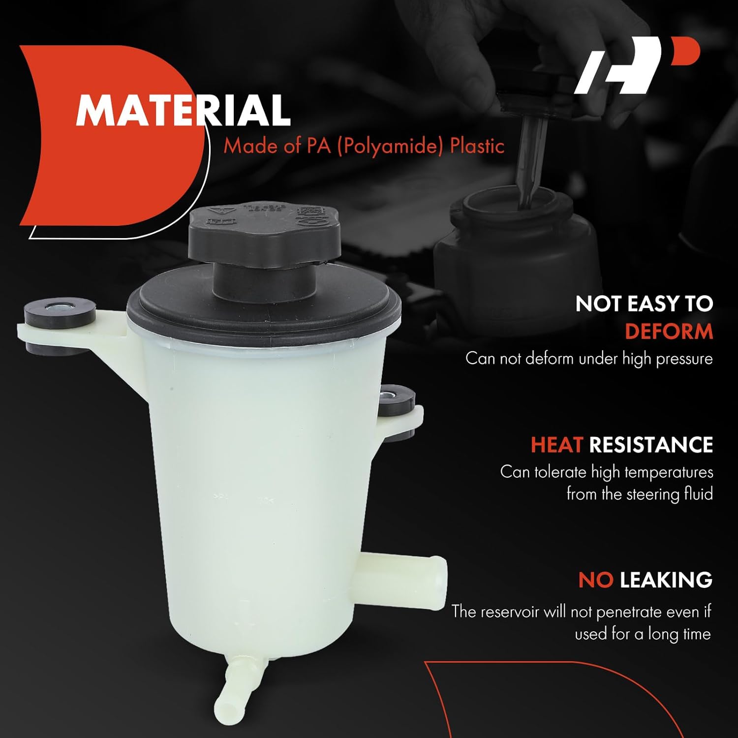 A-Premium Power Steering Reservoir/Tank with Cap Compatible with Ford Edge 2011-2015 & Lincoln MKX 2011-2015