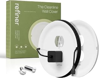 Refiner Cable Management Outlet Covers with Cord Hider Wall Plate, 2-Pack