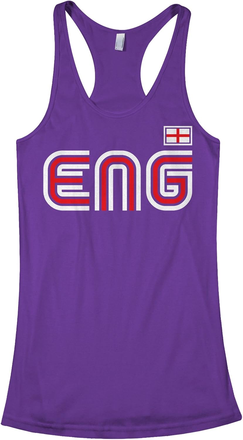 Threadrock Women's England Athletic Retro Series Racerback Tank Top