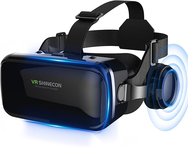 Casque VR HD avec écouteurs intégrés pour smartphones