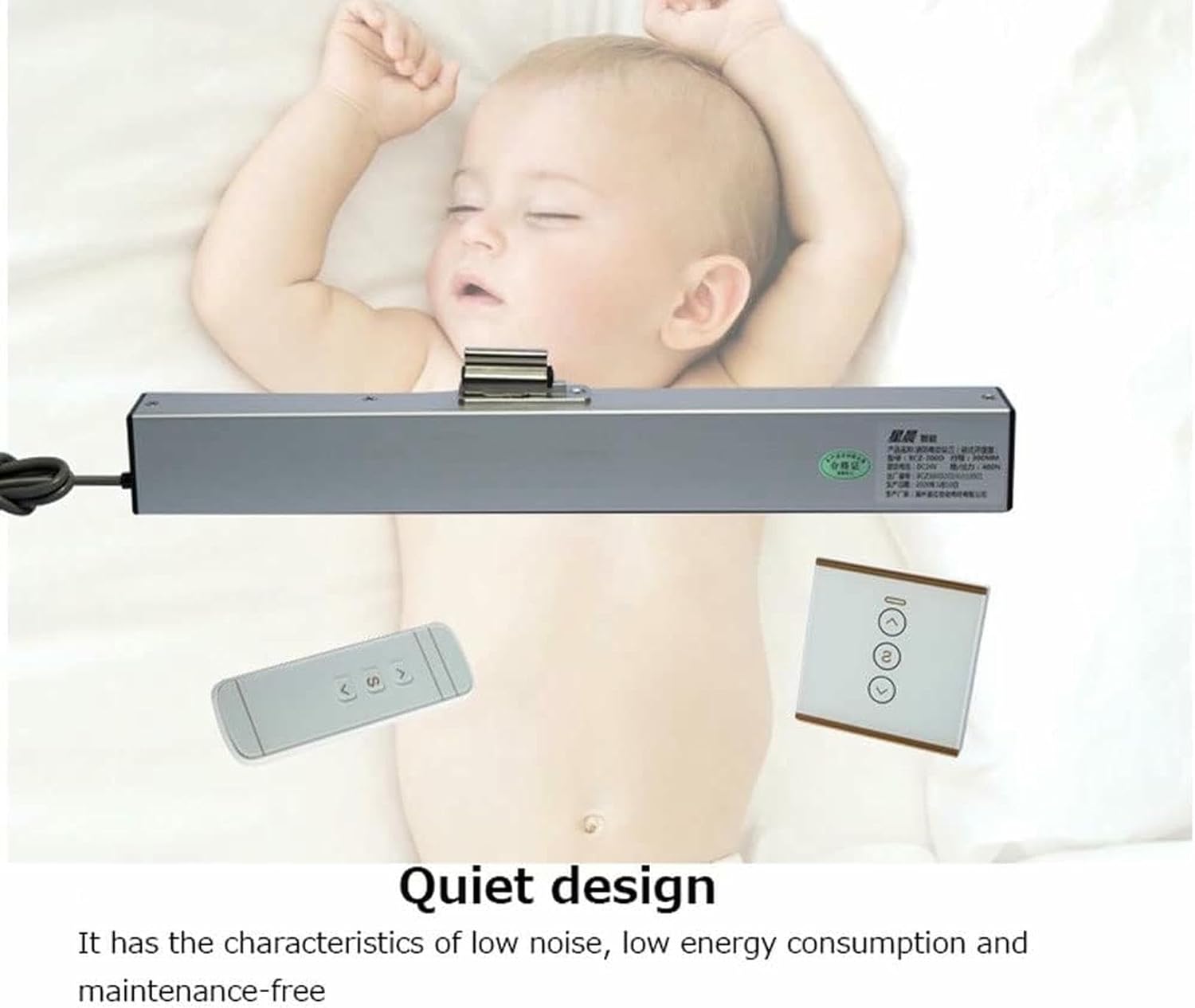 Electric Window Opener with Remote Control & Wall Switch - 500mm Chain Actuator for Skylight, Conservatory & Roof Vent Automation