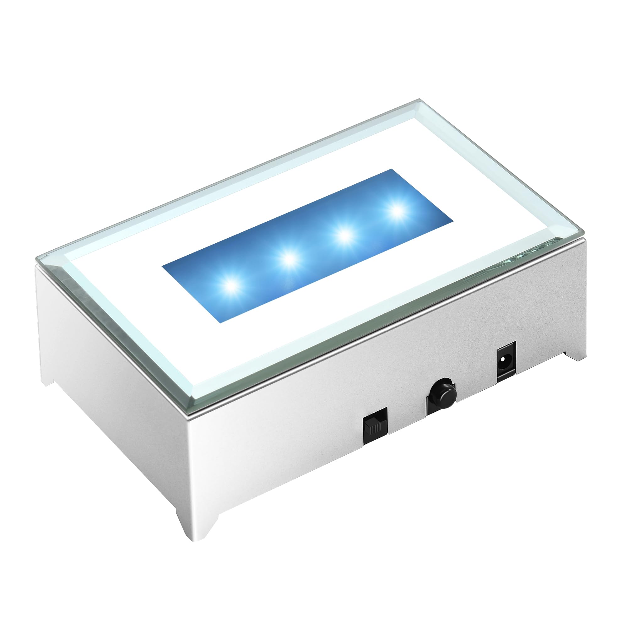 IFOLAINA LED Light Base Multicolor Crystal Light Pedestal Color Show Stand Holiday Party Decoration Lighted Display Plate with Flat Top Surface for 3D