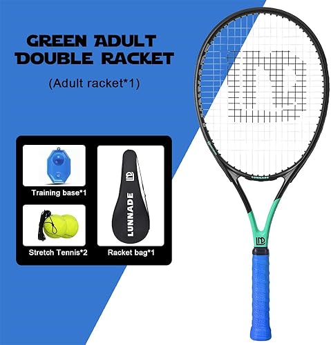 Miniatura 2 de Raquetas de tenis profesionales para hombres y mujeres - Raquetas de tenis de pádel de pádel de compuesto de carbono ligeras con bolsa