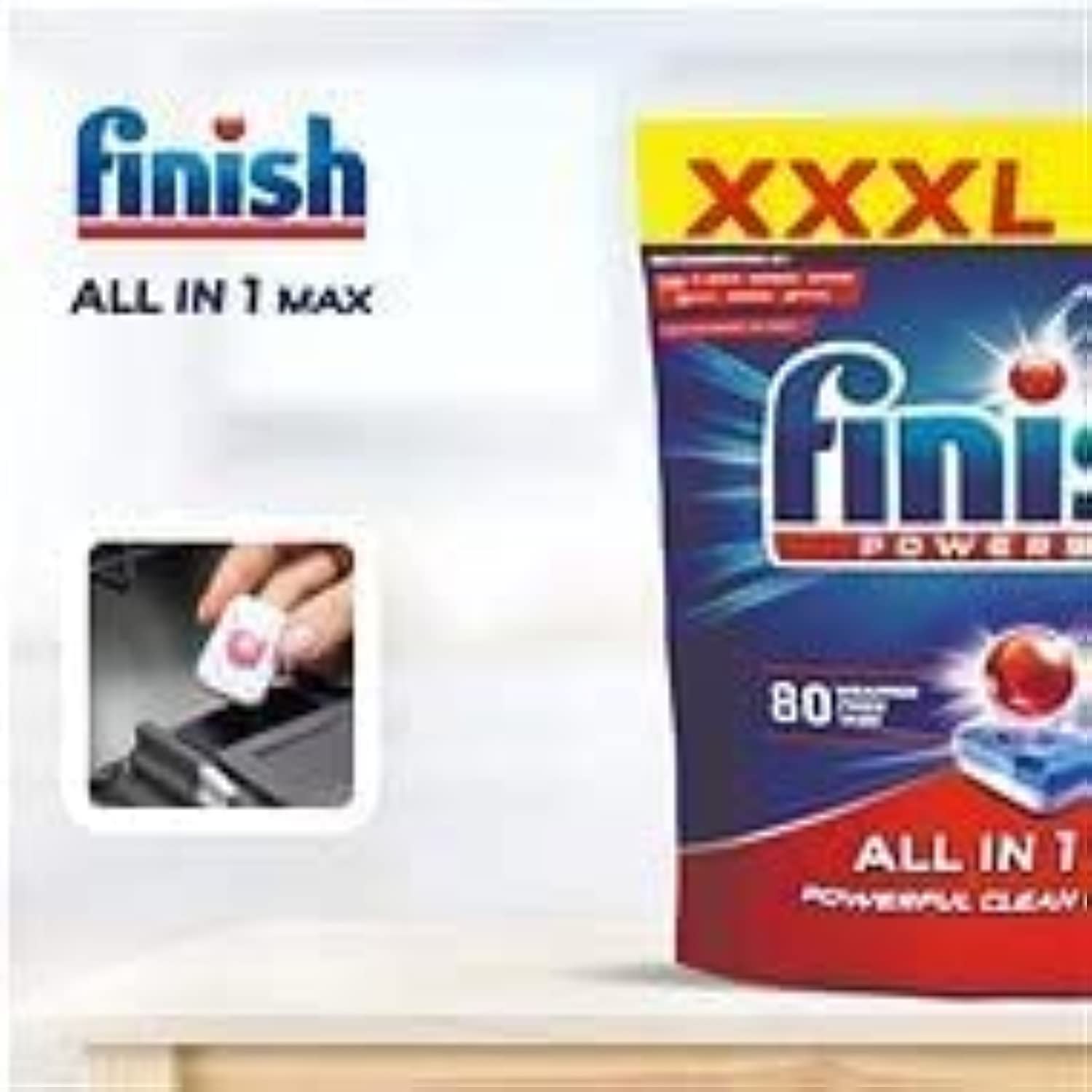 Finish Megapack - Pastillas para lavavajillas (80 pastillas, 1280 g)
