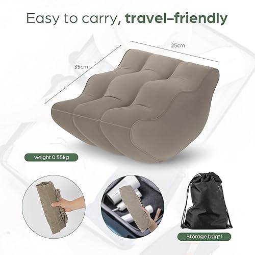 Miniatura 8 de Almohada inflable de elevación de piernas después de la cirugía, almohadas elevadoras de rodilla de pierna de cuña para circulación sanguínea para