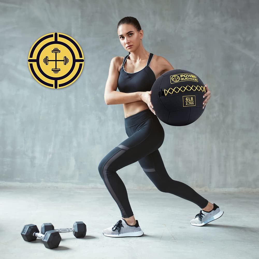 POWER GUIDANCE Textured Wall Ball, Slam Ball, Medicine Ball ​for Strength & Basics Exercises and Core Strength Training, Variety ​Weight Balls Perfect Matched Home Gym Exercises (10 lb) : Sports & Outdoors