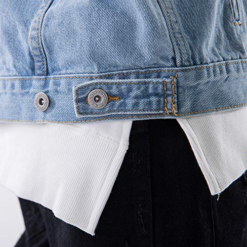 Nagri Men's Kanye Denim Jackets Virgin Mary Jean Coat Lity Of Gods Hip Pop Button Down Trucker Jacket #TOP5