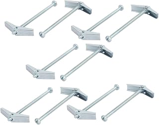 uxcell® M4 x 75mm Male Thread Spring Loaded Hollow Wall Round Head Toggle Bolt 10pcs