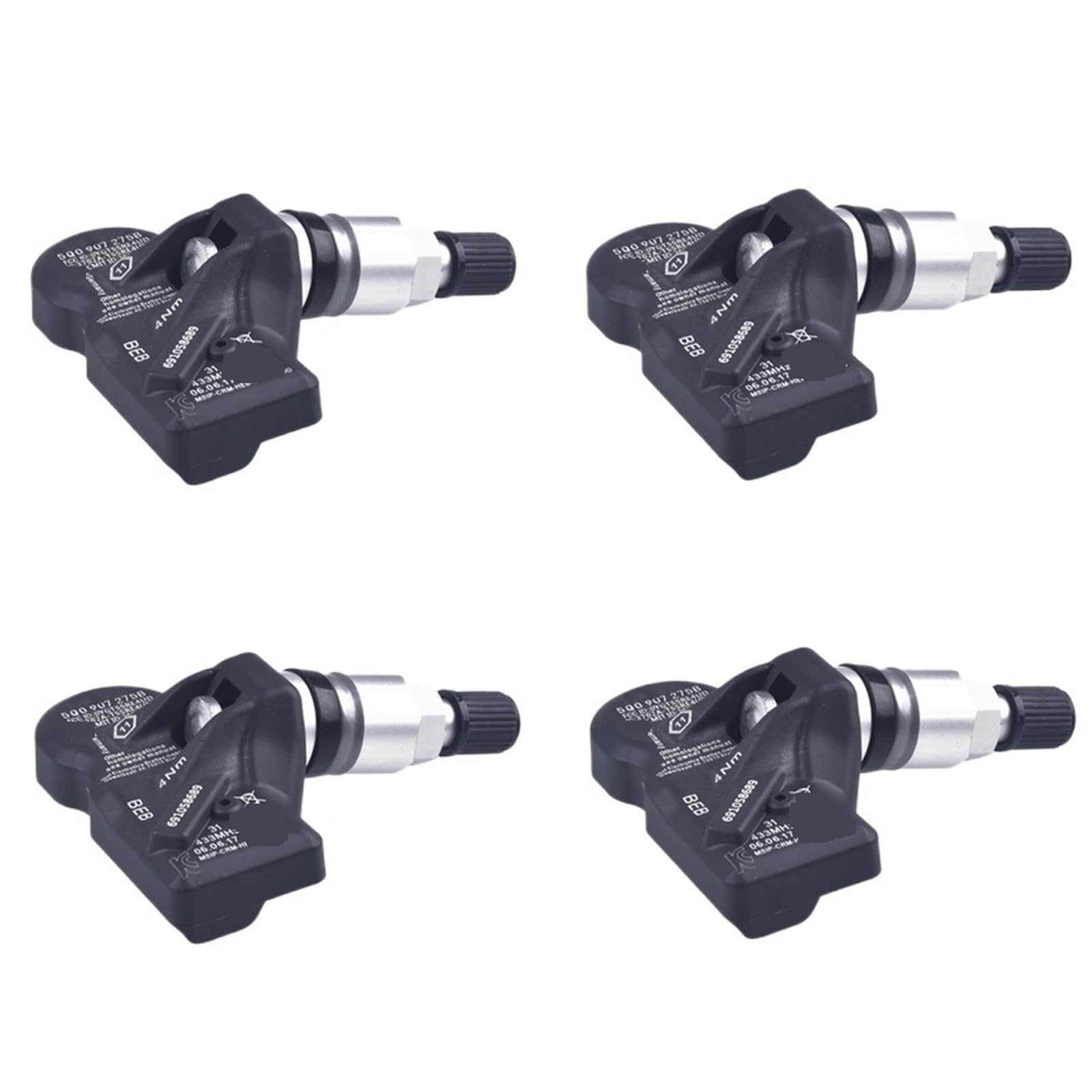 para Golf 6 MK 7 2009-2018 4 PCS Sensor Monitor Presión Neumáticos Coche Medidor Digital de Presión de Neumáticos