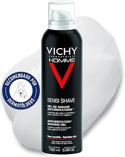 Vichy Gel de Afeitar, Antiirritaciones, Calmante, Hidrata y Protege la piel, Previene Rojeces, Enriquecido con Agua Termal, Para Piel Sensible, Homme, 150ml