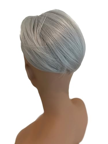 Miniatura 3 de Apexhairs - Extensión de moño de cabello sintético lacio, extensiones de moño corto, accesorios para el cabello, moño elástico fácil de coletar para