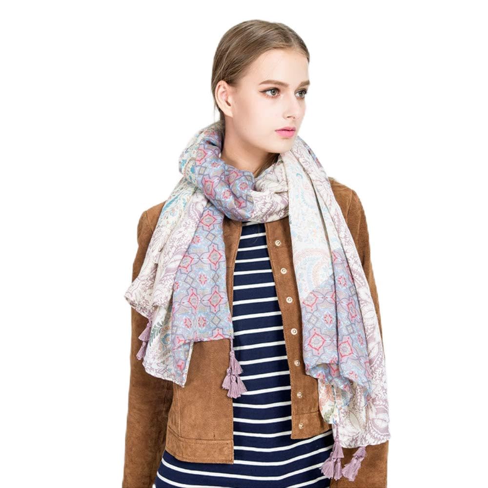 Serviette de plage et écharpe motif géométrique fleur pour vos voyages