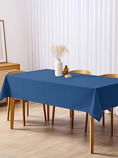 Rectangle Tablecloth 54x108 Inches, Solid Color Navy Blue Waterproof Oil-Proof Table Cloth Table Cover for Dinner, Picnic, Indoor/Outdoor Party