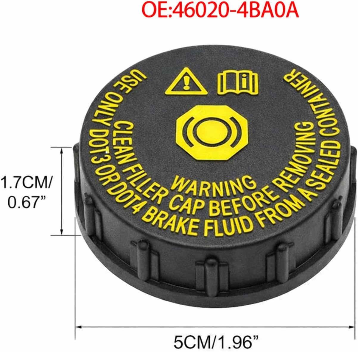 Brake Fluid Tank Cover 46020-AL500 Replacement for Nissan 350Z Altima Rogue & Infiniti G35 G37