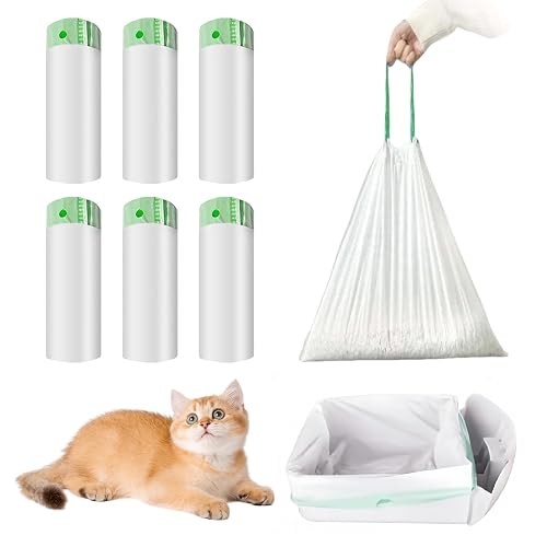 GOMETY 120 bolsas de arena para gatos con cordones, 67 x 40 cm, resistentes a desgarros