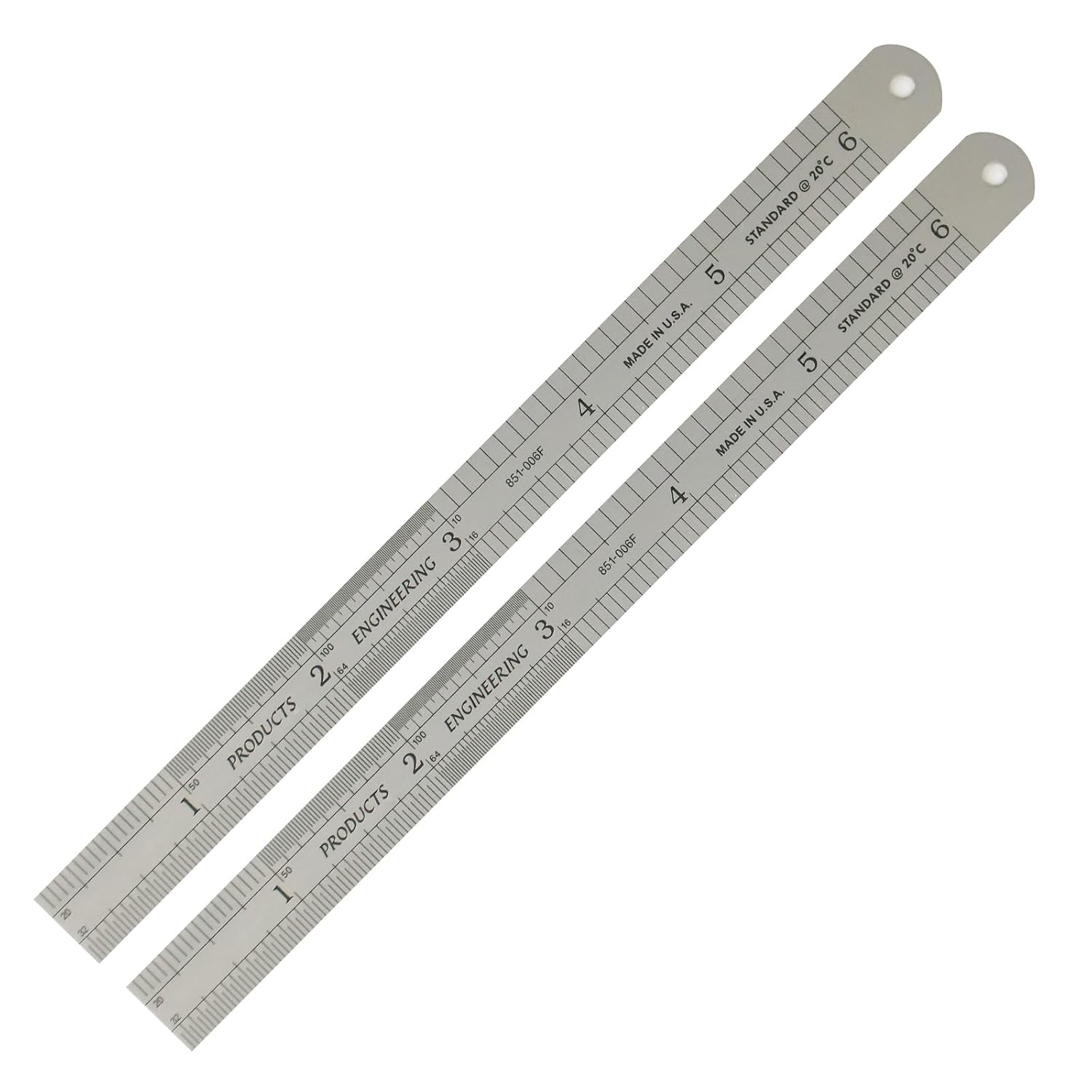 PEC Tools 6" Flexible 9-in-1 Steel Rule, 2pack, Made in USA