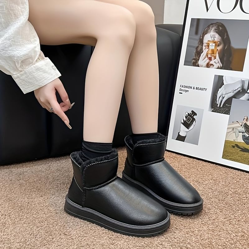 Women's stylish winter warm wool-lined ankle boots4