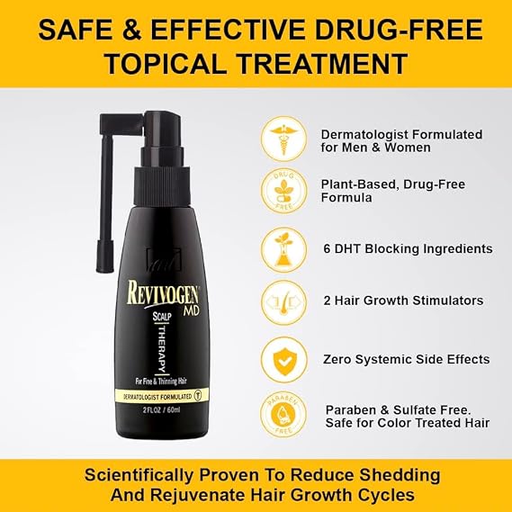 Revivogen MD Scalp Therapy Thinning Hair Solution and Bio-Cleansing Shampoo Set