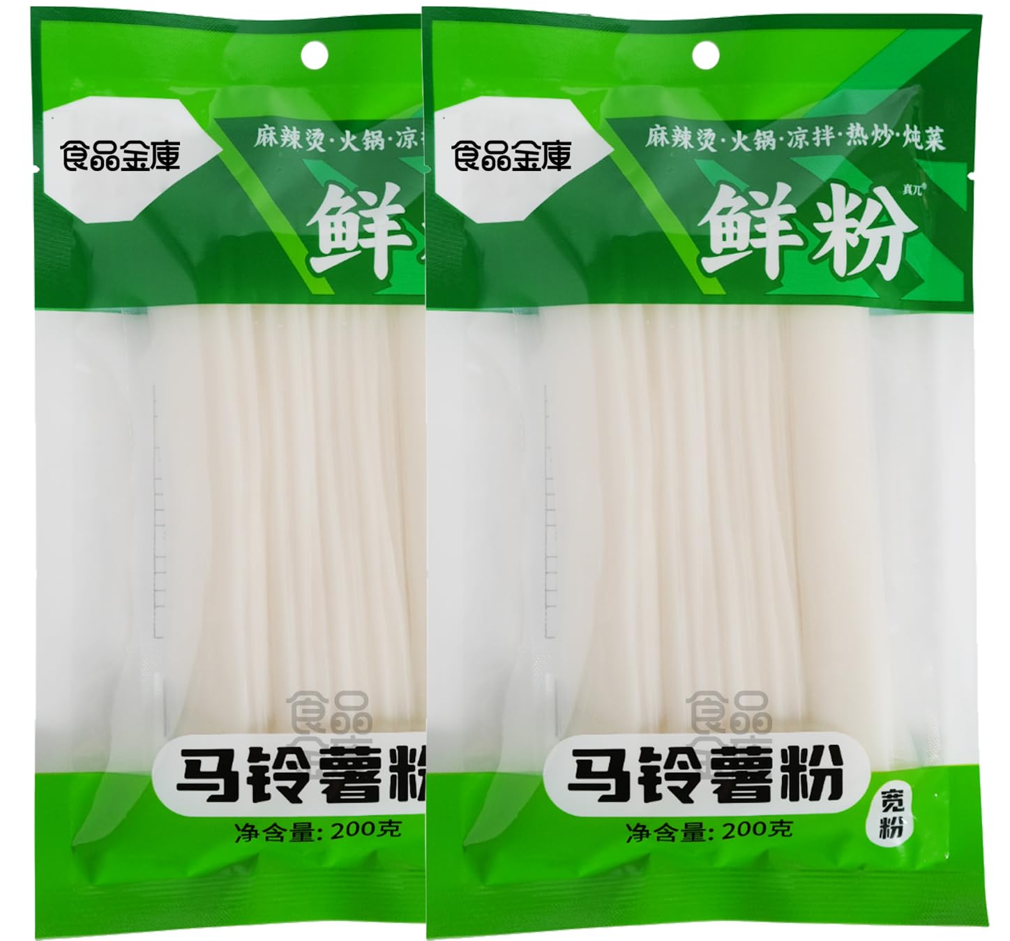 双葉 粉耗子2袋 ジャガイモ春雨 ブンモジャ 馬鈴薯粉 円粉 マーラータン 中国風の春雨 中国タンミョン 火鍋 トッポッキ 空芯粉 土豆粉 中華火鍋 200gx2点 粉耗子/細粉/寛粉 (鮮粉(寛粉) 2袋)