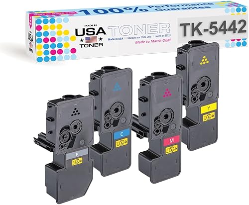 MADE IN USA TONER Repuesto compatible para Kyocera TK-5442 (TK5442), Ecosys PA2100cx, PA2100cwx, MA2100cfx, MA2100cwfx (CMYK)