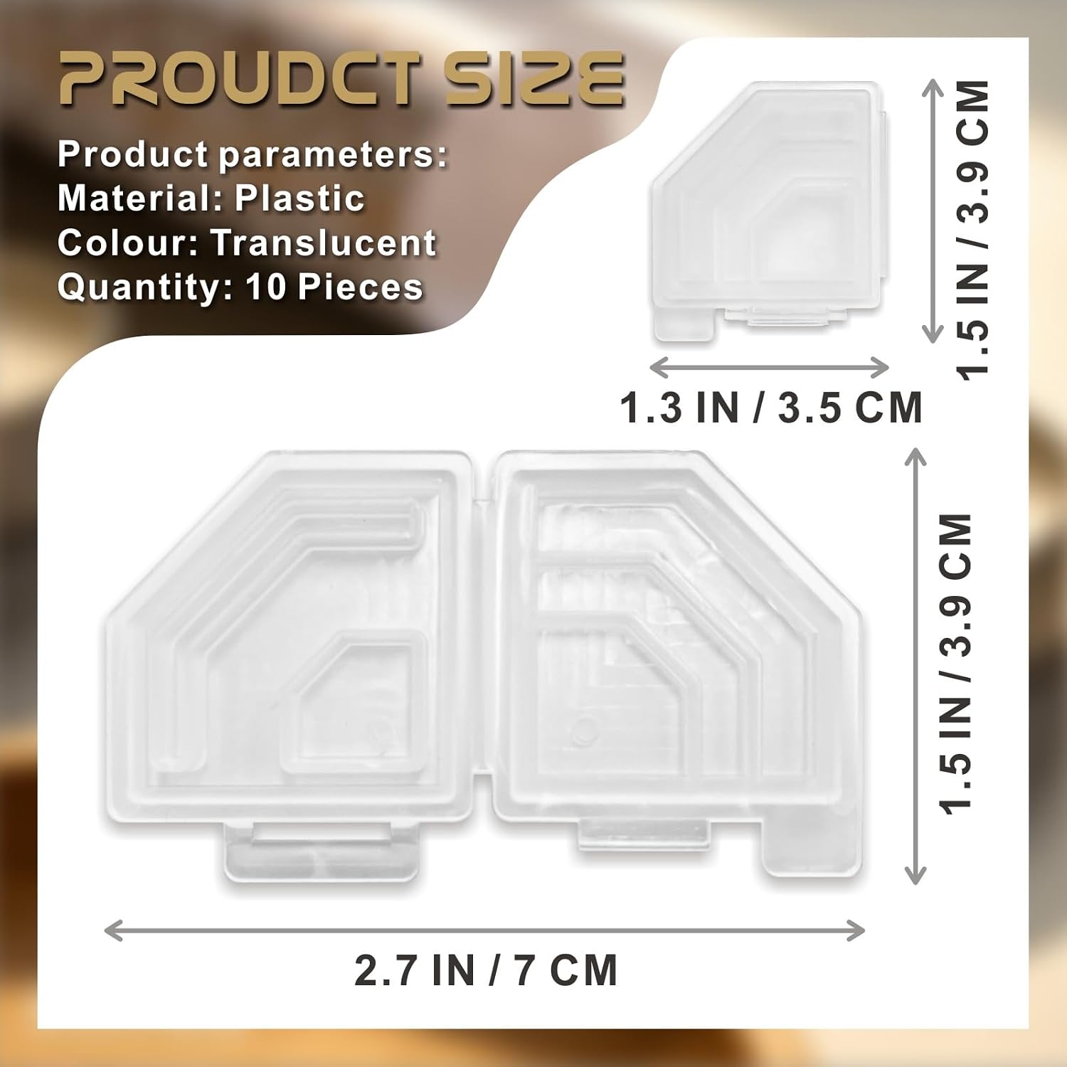Cosmetic Sample Sealing Clips, Reusable Trial Size Cream Bag Clips, Plastic Clips for Makeup and Lotion GWP Storage, Translucent, 10 Pieces