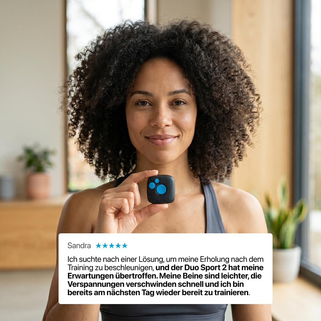 Bluetens Duo Sport 2 Kabellos EMS-Elektrostimulator, Gerät zur Elektrostimulation der Muskeln und zur Schmerzbekämpfung, Muskelstärkung, Entspannung, Pflege, Erholung durch Elektrostimulation