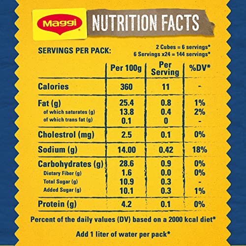 Maggi Chicken Low Salt Stock with Herbs Bouillon Cubes, 432g, 432.0 gram
