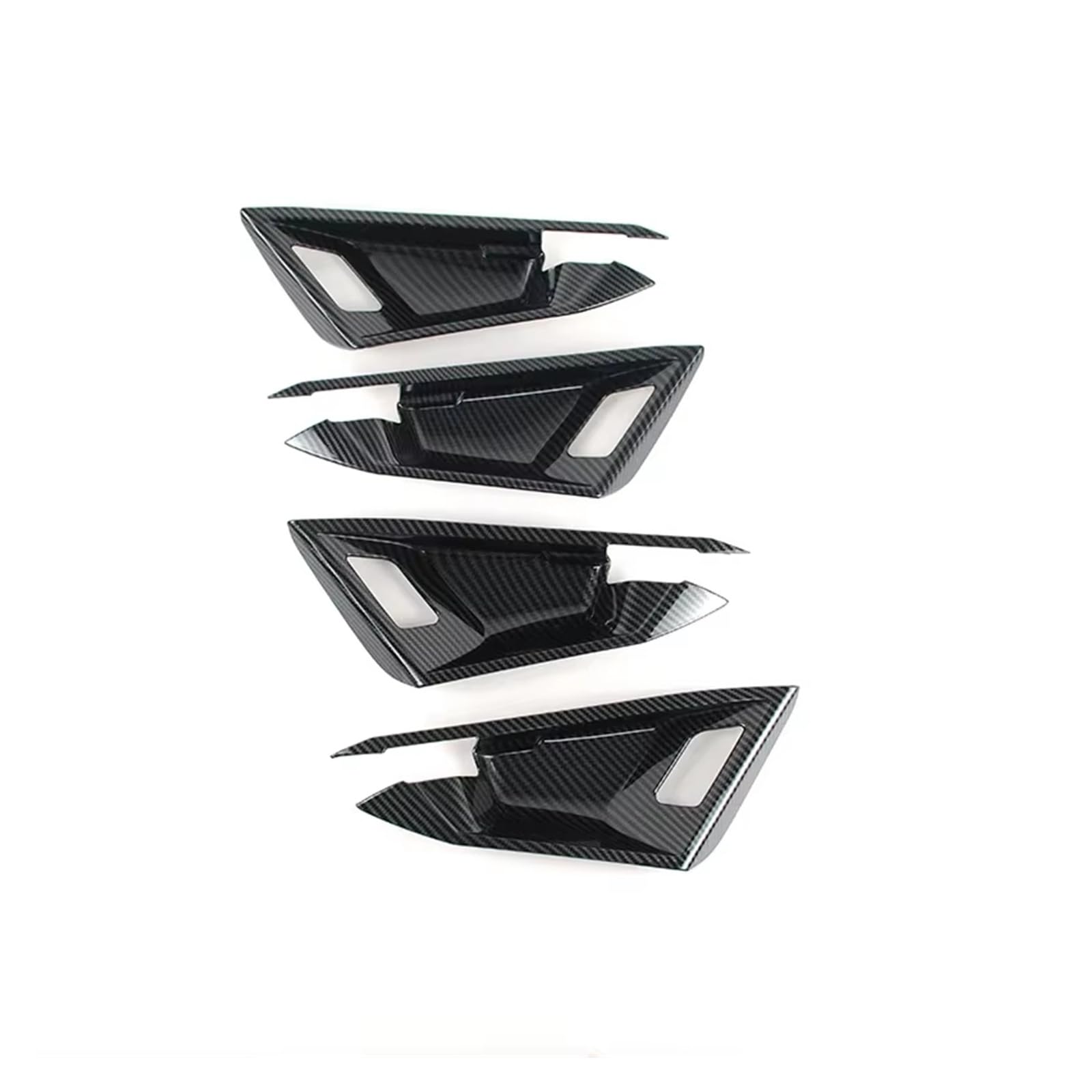 XRUKGUO for A3 for 8Y 2021-2022 Interior Doorkonb Carbon Fiber Texture Car Inner Door Handle Bowl Cover Frame Decoration Trim Interior Trim Cover Panel(A)